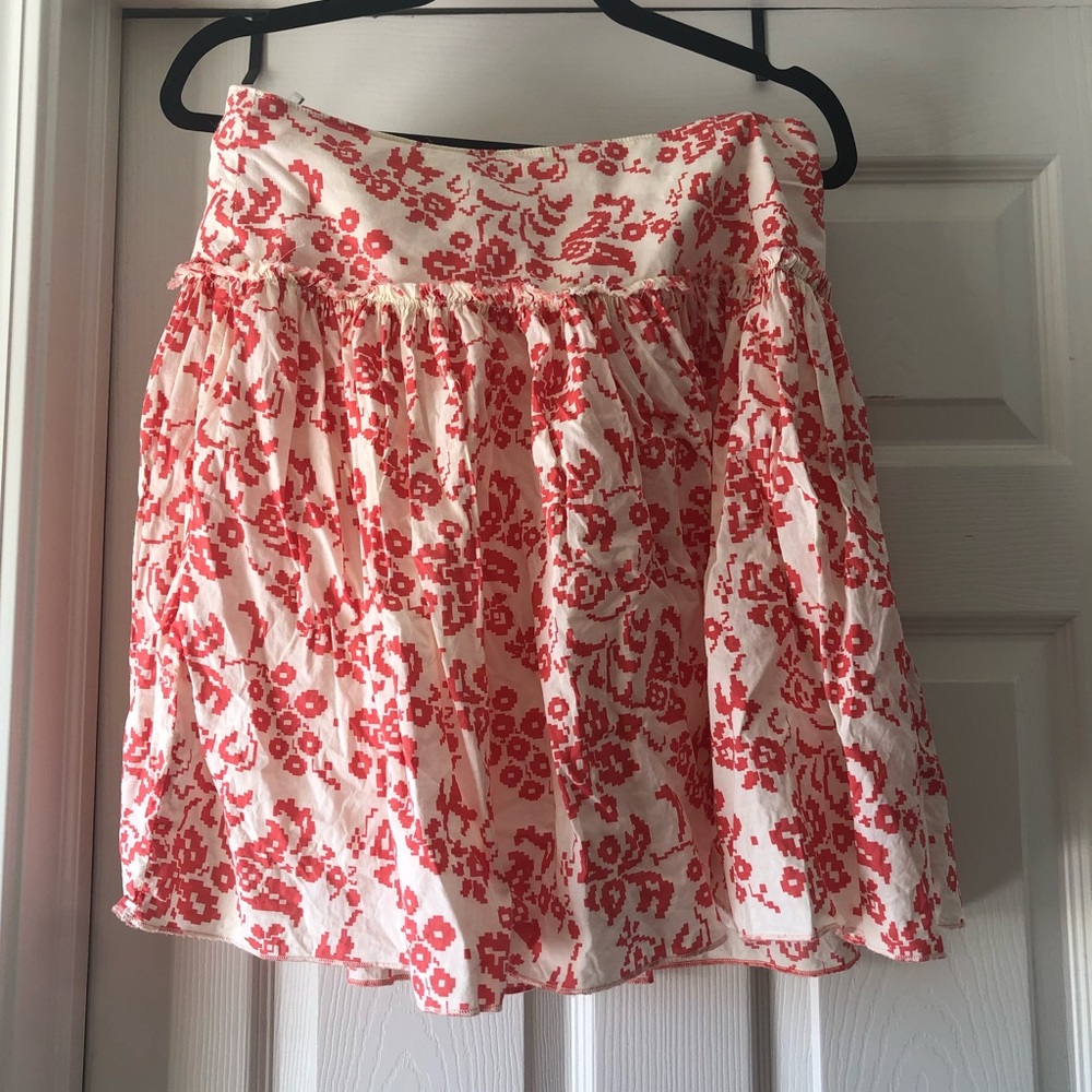 Gap Skirt -size 4 -orange/white